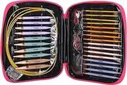 Crochet Needles Set, 13PCS Crochet Hooks Kit with Storage Case, Multicolor Circular Knitting Needles, DIY Hand Craft Art for Women Beginners Housewives