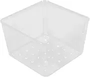 Hohopeti Organize Your Desk Memo Holder Mini Notepad Box Sturdy Plastic Storage Box