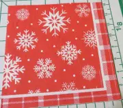 THREE DECORATIVE LUNCH NAPKINS for DECOUPAGE "Cozy Snowfall"