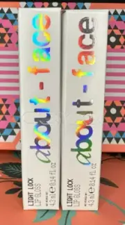 About-Face Light Lock Lip Gloss In ANGEL ON FIRE & PAYTON Full Size New in Box