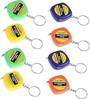 WHAMVOX 20Pcs Mini Key Chain Tape Measure Retractable Measuring Tool for Home Outdoor Use Durable Portable with Stable Slide Lock Assortment