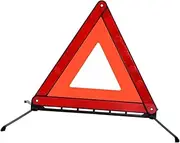 Reflective Warning Triangle Sign for Car Semi Truck Sturdy Metal Stand Rubber Base