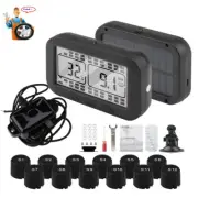 Solar TPMS Tyre Tire Pressure Monitoring System for Truck RV Caravan 12 Sensor