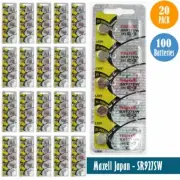 Maxell 395 Watch Cell Batteries SR927SW, SILVER-OXIDE (Pack of 100)