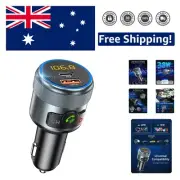 Bluetooth 5.1 FM Transmitter & Fast Car Charger - Hi-Fi Sound and Hands-Free