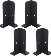 4 Pcs Deck Post Anchor Base Brackets, Adjustable Wood Fence Pergola Post Support Holder Base Brackets Kits for Deck Railing Mailbox, Fit for 1.5"x1.5", 2"x2", 2"x4", 4"x4" Post,Post Base Brackets