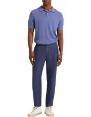 [Marcs] Harper Tailored Linen Pant in Navy Melange
