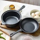 Uncoated Frying Pan Cast Iron Stew Pot Multifunctional Skillet Pan Set Outdoor