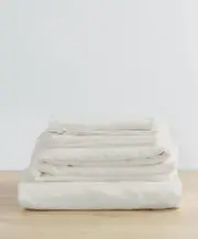 Linen Sheet Set with Pillowcases - Ivory