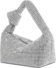 [ZJIMLIN] Rhinestone Purses for Women Bling Rhinestone Bag Shiny Silver Purse Evening Bag Sparkly Clutch Purses for Women