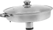 LIFKOME Stainless Steel Buffet Warmer Tray with Lid Chafer Dish for Indoor Outdoor Use Buffet Warming Pan with Skid Legs for Canteen Restaurant Housewarming