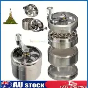 4-Layer Metal Zinc Alloy Herb Tobacco Grinder Hand Muller Smoke Crusher Spice AU