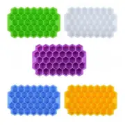 Reusable Honeycomb Shape Silicone Ice Cube Tray Moulds With Lids Ice Cubes Trays & Moulds
