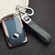ontto Car Key fob Cover fit for Mazda 3 CX-30 CX-5 CX-9 Mazda 3 Sedan 2019 2020 Smart Key case Keyring TPU Silicone Key Shell Key Holder Keychain Protective Accessories Gray