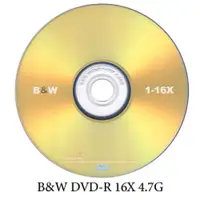在飛比找ETMall東森購物網優惠-B&W DVD-R 16X 4.7G 100片裝 可燒錄空白