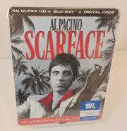 Scarface 40th anniversary 4K Steelbook (4K+Blu-ray) NEW (Sealed)-Box Shipping