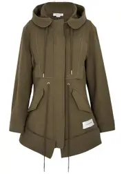Victoria Beckham Hooded Cotton Parka - Green - 14 (UK14 / L) 14 (UK14 / L)