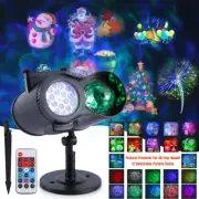 12 Patterns Halloween Christmas Projector LED Light Laser Landscape Lamp Outdoor