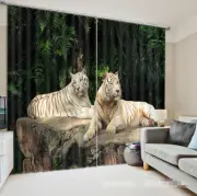 3D Stone Tigers 78 Blockout Photo Curtain Printing Curtains Drapes Fabric Window