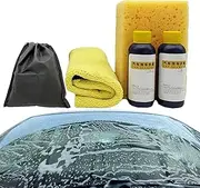 Car Washing Supplies,Car Detail Towels Kit | Detailing Wax Solution with Storage Bag, Microfiber Towels and Sponge, Automotive Care Tools for Exterior Interior Trucks RVs Kitchen