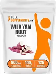 BulkSupplements.com Wild Yam Powder - GMO Free, Gluten Free - Menopause Supplements for Women - Progesterone Supplements - Natural Hot Flash Remedy - Estrogen Balance (100 Grams - 3.5 oz)