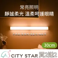 在飛比找PChome24h購物優惠-【CITY STAR】買2送2‖現代簡約LED充電式磁吸人體