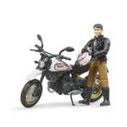 Bruder Licensed 1:16 Scale Bworld Scrambler Ducati Desert Sled With Driver
