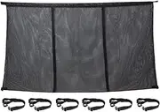 Net for Pool Floats,Mesh Floats Organizer - Hangable Quick-Drying Large Anti-Sagging Toy Net for Pool Storage Beach Backyard Fence Party Cleanup Poolside Organization