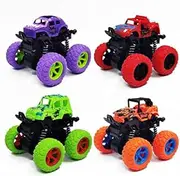 Off-Road Pull Back Inertia Car,Boy's Four-Wheel Drive Toy,Car Model Children's Toy 4 Pcs (Color : Multicolor, Size : 4PCS)