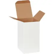 4 x 4 x 8" White Reverse Tuck Folding Cartons 250/Case