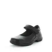 Wilde School Jani2 Girl's School Shoes - Black Smooth