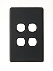 Lucci Power Gravity 4 Gang Plate Only in Matte Black