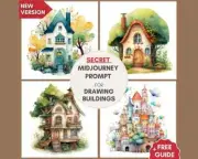 Professional Midjourney AI Prompt Template for Building Drawings, Midjourney Art