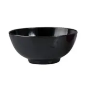 12x Melamine Noodle Bowl Black 175mm Ryner Commercial Plastic Serving Soup Bowls