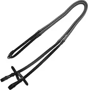 Whitaker Leather Reins with Dimpled Grip (UK Size: Pony) (Black)