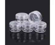 50PCS Mini Sample Bottle Clear Plastic Cosmetic Makeup Jar Pot Tools