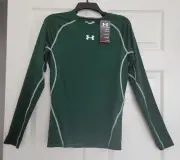 Under Armour Compression Heatgear Green Training Long Sleeve T-Shirt Size Large