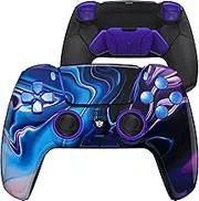 HEXGAMING Rival PRO Wireless Controller Compatible with ps5-4 Remap Back Buttons, Hair Triggers, Interchangeable Thumbsticks - NebulaPrism
