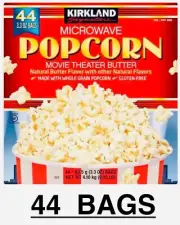 ✅NEW Kirkland Costco Microwave Popcorn 3.3 oz 44 Ct Butter Gluten Free