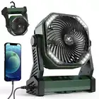 KITWLEMEN Camping Fan with LED Lantern, 20000mAh Rechargeable Battery Operated O
