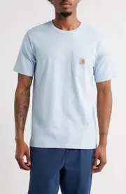 Carhartt Work In Progress Logo Pocket T-Shirt in Air Sky at Nordstrom, Size Medium