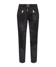 Dsquared2 High-Waist Skinny-Cut Embellished Jeans IT40,IT38,IT36 black
