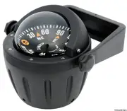 RIVIERA Boat Marine Compass 3" 80mm Black Flat rose Bracket Mount