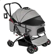 Pet Stroller Pet Stroller Lightweight Foldable Detachable Portable Dog Stroller for Small and Medium-Sized Dogs and Cats Small Pet Stroller