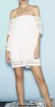 Alice McCall Pale Pink Camellia Lace Playsuit Size 8 (lc7)