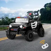 Mazam Kids Ride On Car Police Jeep 12V Electric Toy Remote Control Battery Toddler Cars