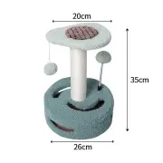 GGP Avocado Interactive Cat Scratching Post With Playful Ball Toys, Flower Design 35Cm Height, 26Cm Base
