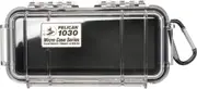 Pelican 1030 Micro Clear Case - Black with Black Liner