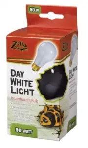 Zilla Day White Incandescent Bulb 50W Reptile Terrarium Lamp Light