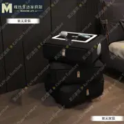 【凱元家居】 🌟 KaiYuan Furniture旋轉床頭柜主臥無線充電智能床頭柜免安裝輕奢簡約現代意式床頭柜